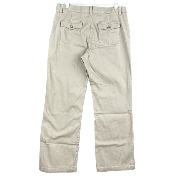 Riders Women's Tan Pants Size 12M Stretch Comfort No-gap Waistband Straight Leg - Picture 2 of 11